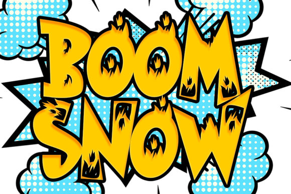 Boom Snow: A Bold Display Font That Sparks Joy