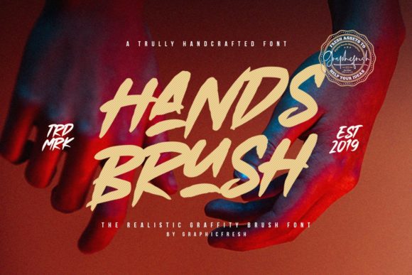 Hands Brush: A Modern Display Font for Digital Branding