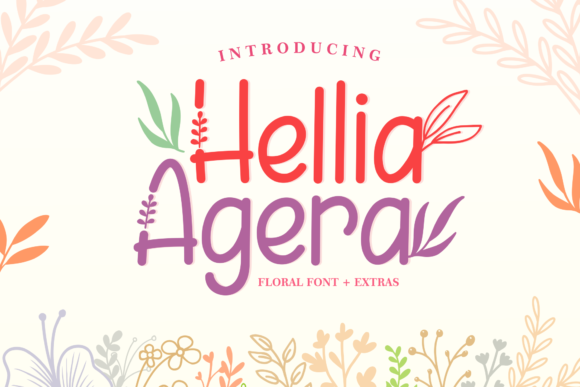 Hellia Agera: A Floral Display Font That Elevates Handmade Design