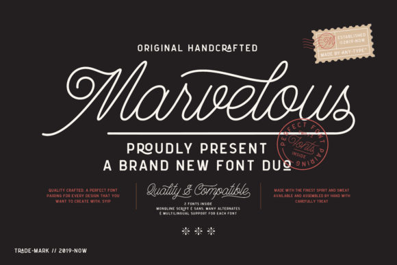 Marvelous: A Premium Handwritten Font Duo for Makers