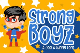 Strong Boyz: A Playful Display Font for Handmade Labels & Joyful Designs