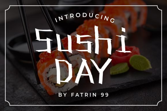 Sushi Day Font: A Playful Display Typeface for Handcrafted Branding